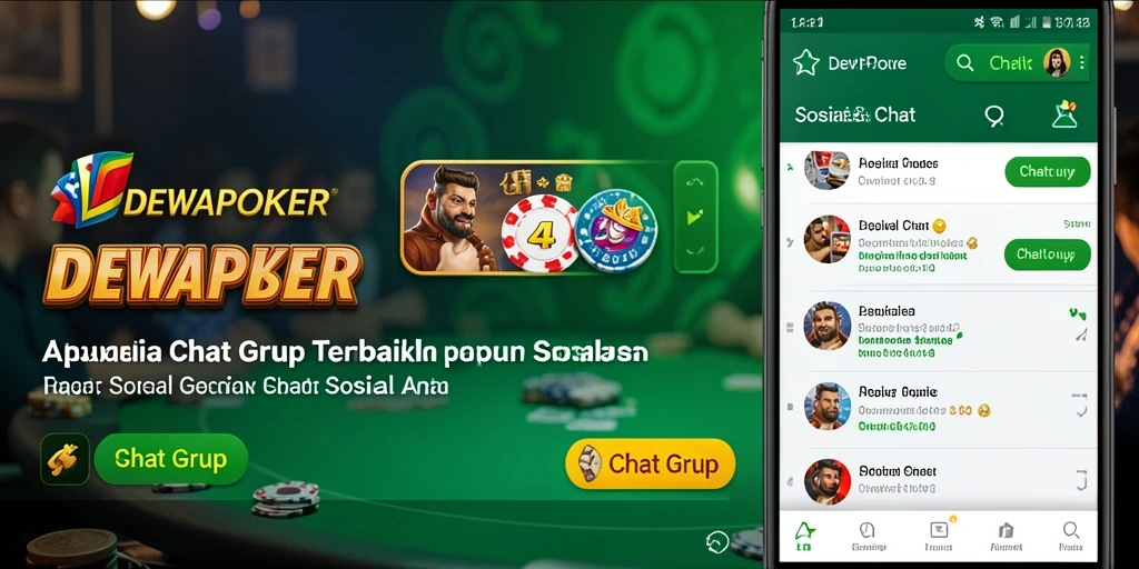 Tampilan antarmuka DEWAPOKER dengan fitur Chat Grup yang menarik.