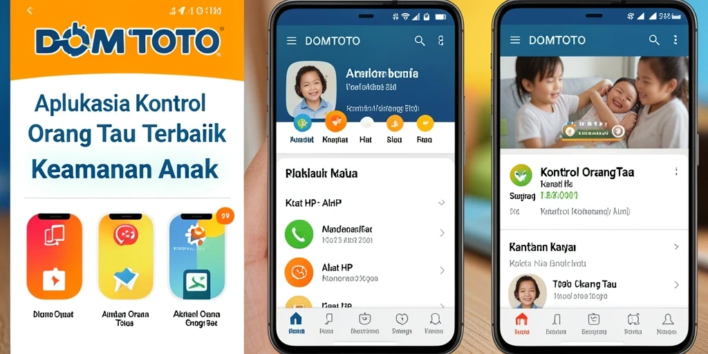 Tampilan antarmuka DOMTOTO yang ramah pengguna untuk kontrol orang tua.