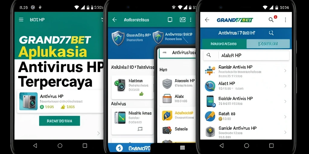 Tampilan antarmuka pengguna aplikasi GRAND77BET yang modern dan intuitif.