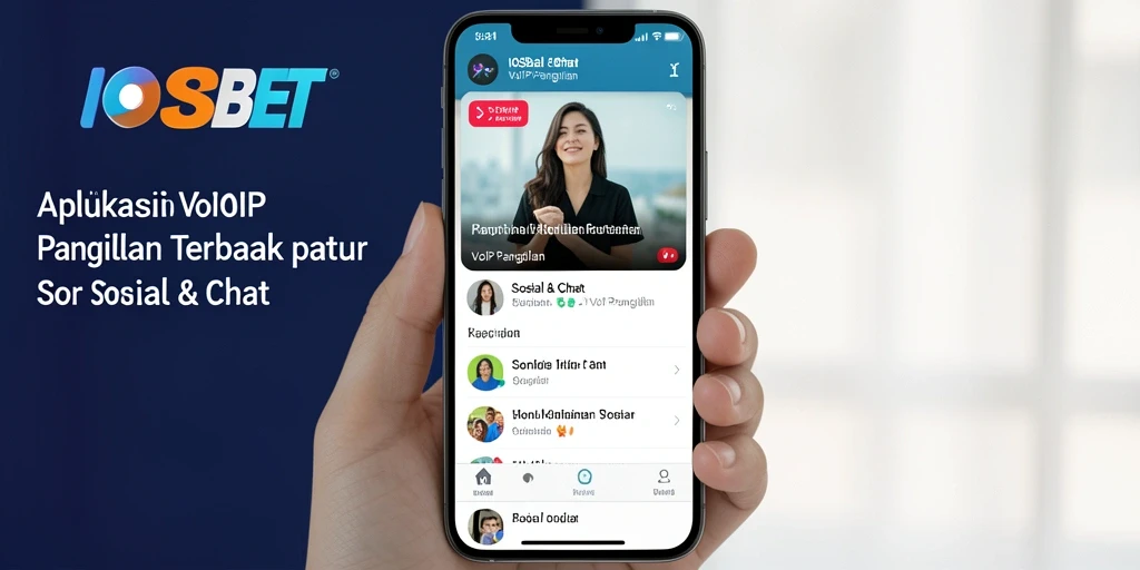 Tampilan antarmuka aplikasi VoIP Panggilan IOSBET yang modern dan user-friendly.