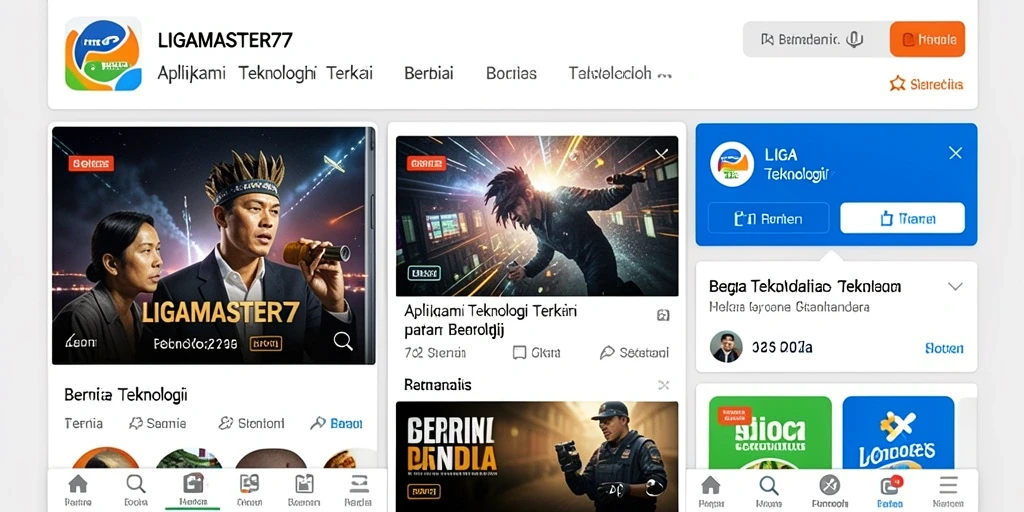 Tampilan antarmuka LIGAMASTER77 yang modern dan menarik.