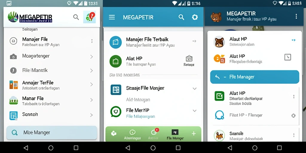 Antarmuka pengguna MEGAPETIR yang intuitif dan mudah digunakan.