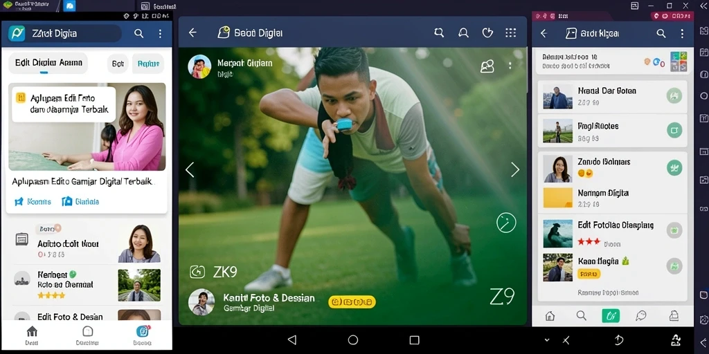 Antarmuka ZK9 yang bersih dan fitur edit foto yang lengkap.
